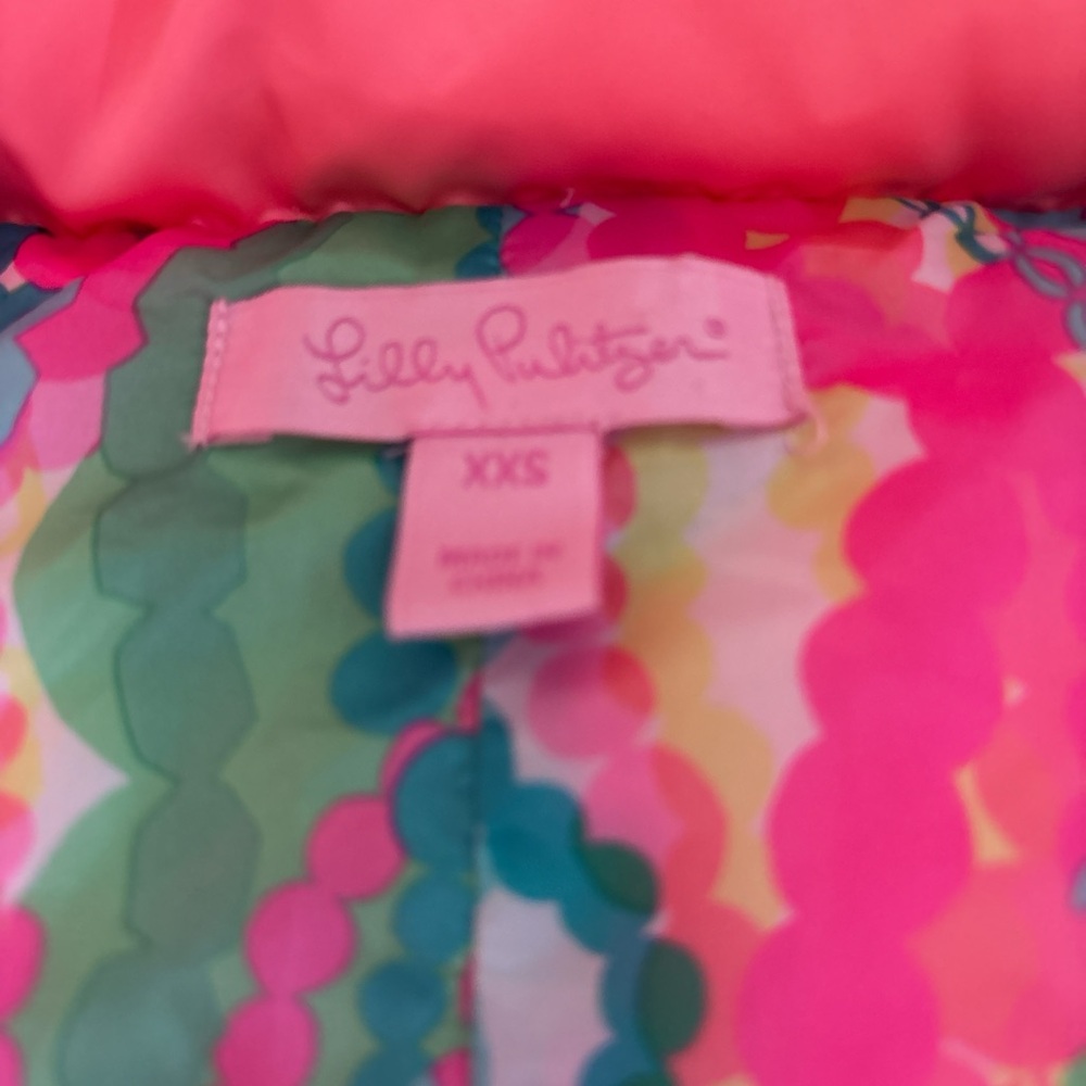 Lilly Pulitzer salmon color puffer vest
